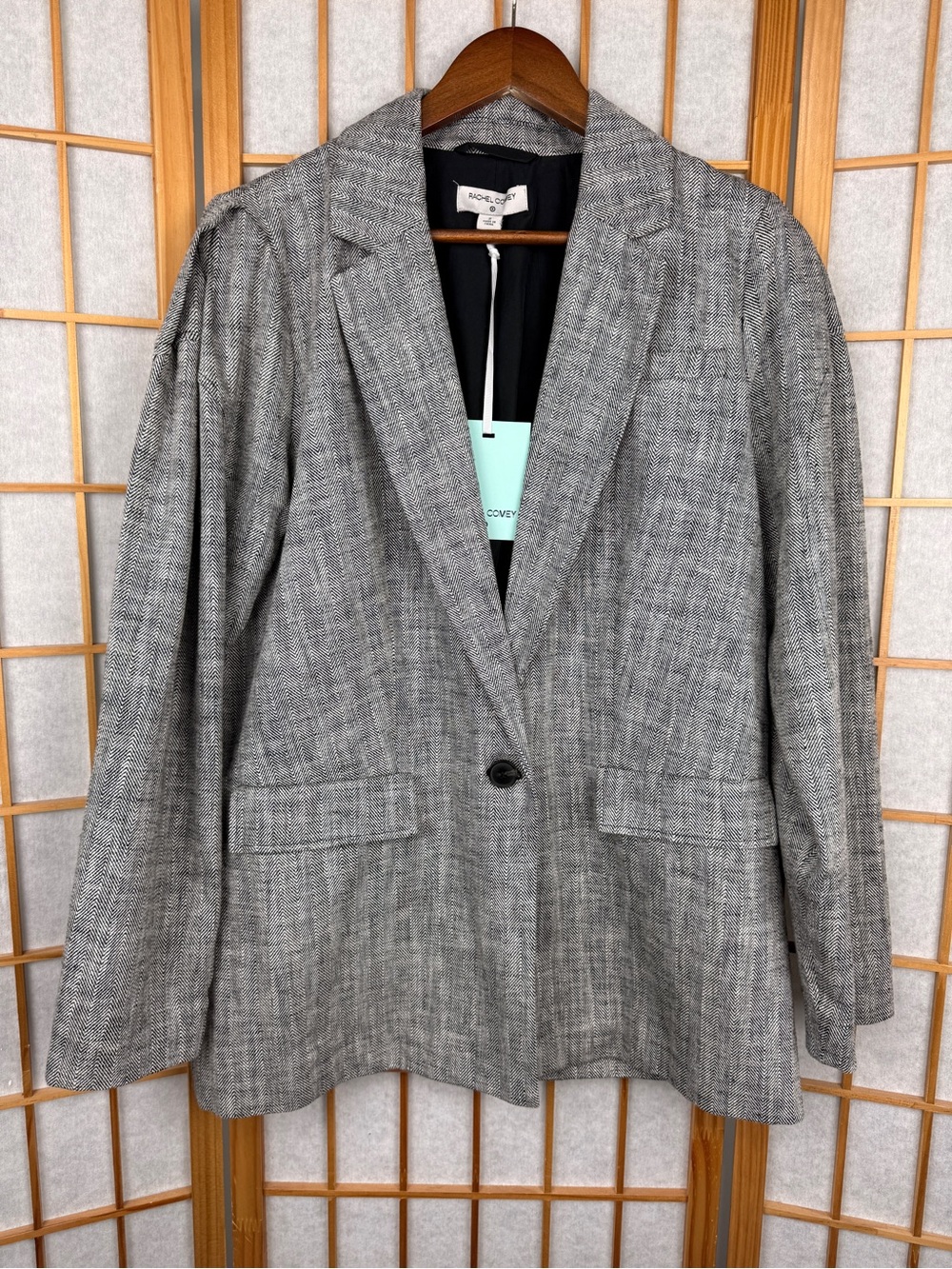 NWT Rachel Comey x Target Chevron Oversized Tweed Blazer Linen Blend - Size S